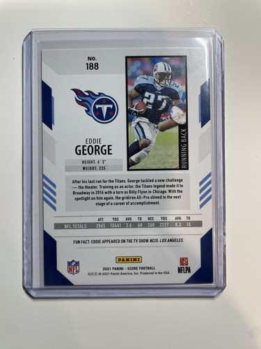 2021 Panini Score Eddie George Red Foil 460 #188 (2).1