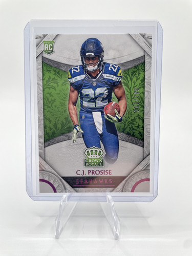 2016 Panini Crown Royale CJ Prosise Pink Foil Rookie 199 (1).1