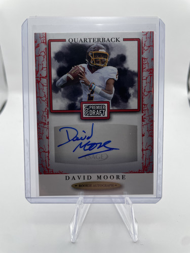 2021 Sage Premier Draft David Moore Red Border Rookie Auto #A199 (1).1