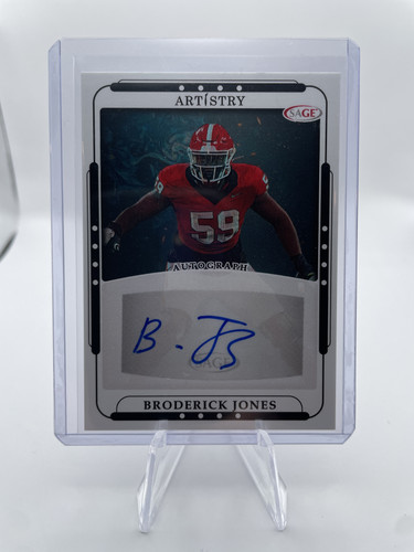 2023 Sage Artistry Broderick Jones Black Border Rookie Auto #ART BJ (1).1