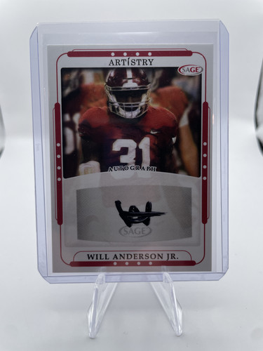 2023 Sage Artistry Will Anderson Jr. Red Border Rookie Auto #ART WA (1).1