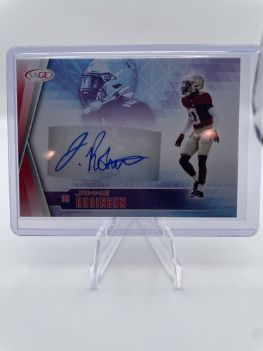 2022 Sage Hit Jammie Robinson Rookie Sneak Peek Auto Red SP (1).1