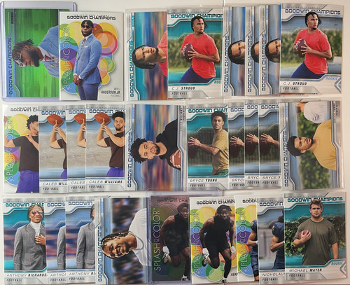 2023 24 UD Goodwin Champions CJ Stroud Caleb Williams Young Rookie SP Set (x27).1