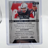 2022 Leaf Draft Devin Brown White Foil Rookie Auto 100 #BA DB1 (2)
