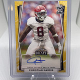 2022 Leaf Draft Christian Harris Yellow Rookie Auto (1)