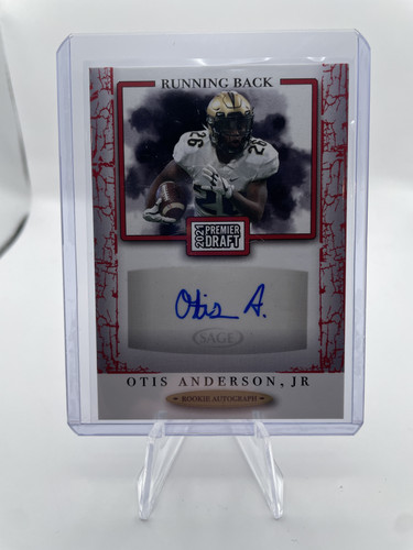 2021 Sage Premier Draft Otis Anderson Jr. Red Border Rookie Auto #A143 (1).1