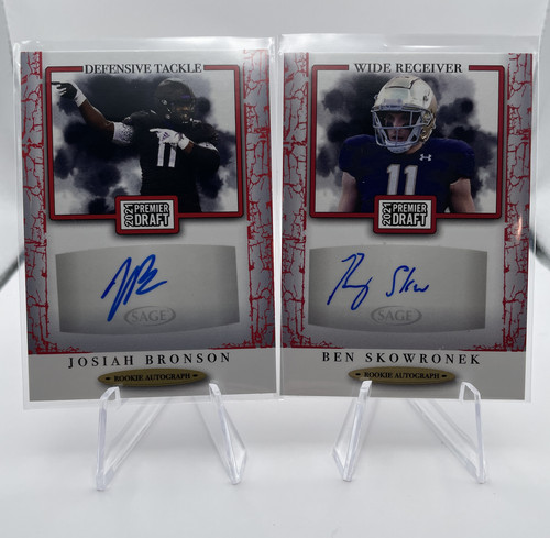 2021 Sage Premier Draft Trammell Nunn Skowronek Rookie Auto Set (x4) (3).1