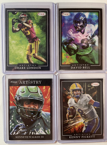 2022 Sage Artistry Canvas Drake London + Kenneth Walker +Kenny Pickett Rookie SP (1).1