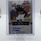2022 Leaf Draft Akayleb Evans Grey Foil Rookie Auto #BA AE1 (1)