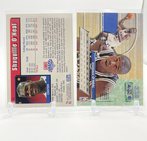 1992 93 Hoops Shaquille O'Neal Rookie #442 + Fleer Ultra Rookie + Set Of 3 (5).1