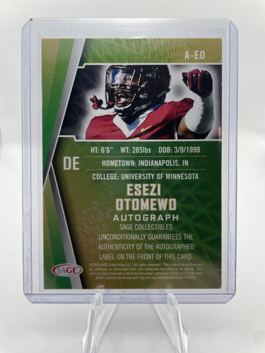 2022 Sage Football Esezi Otomewo Rookie Auto #A EO (2).1