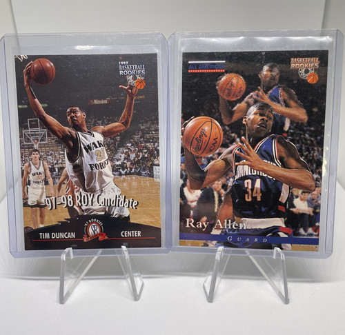 1997 Score Board Rookies Tim Duncan #57 + 1996 Ray Allen Rookie #84 (1).1