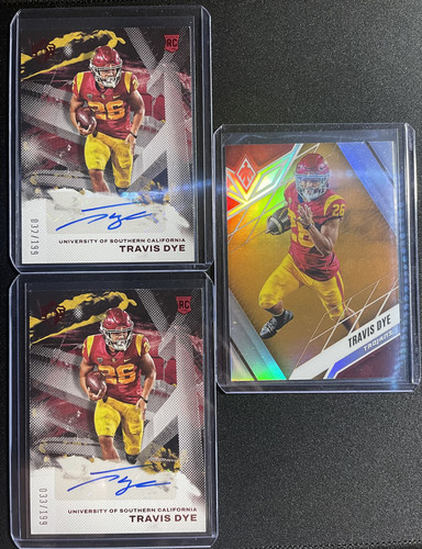 2023 Panini Gridiron Kings Travis Dye Rookie Auto 199 (x2) + Phoenix Base (1).1