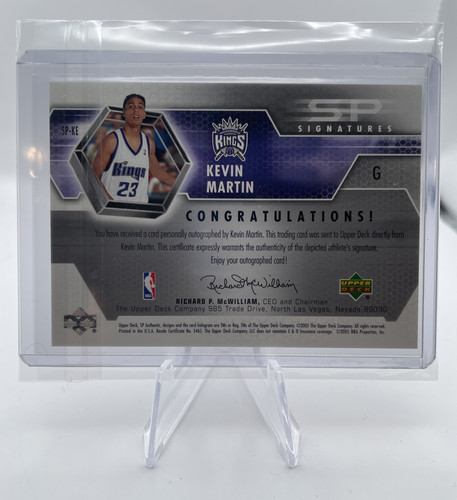 2005 06 Upper Deck SP Authentic Kevin Martin Signatures Auto #SP KE (2).1