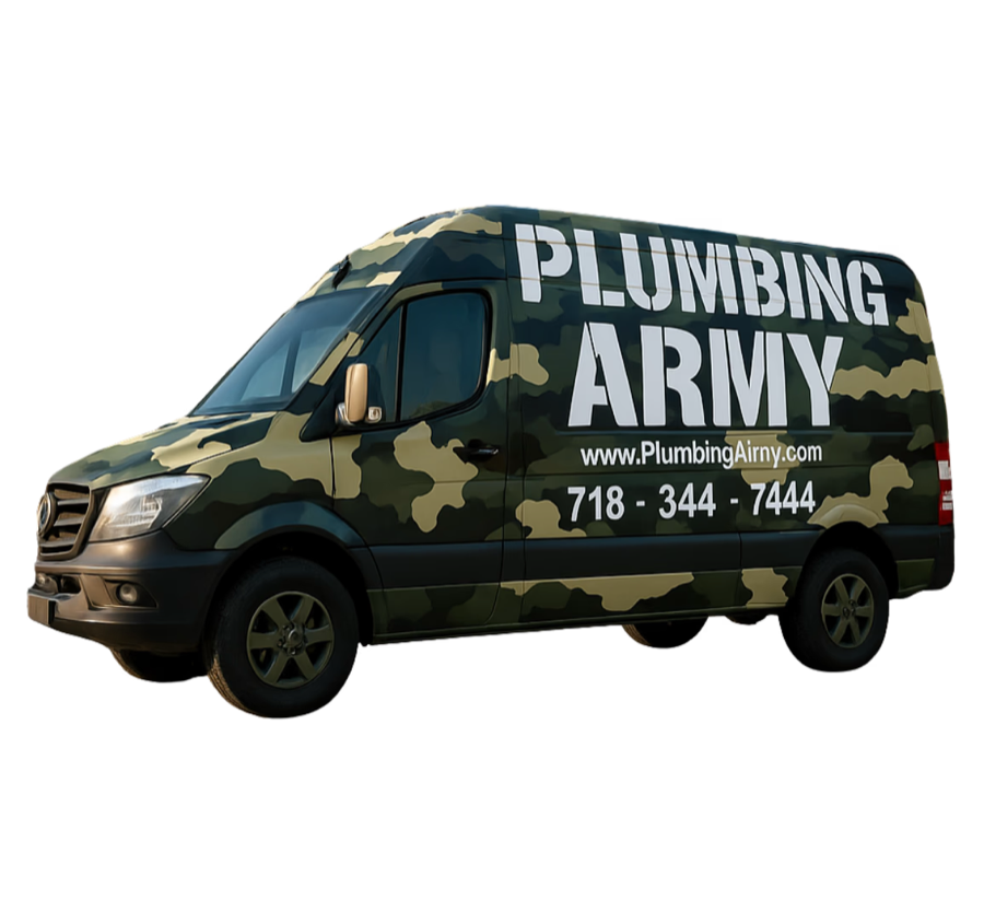 Plumbing Army branded van