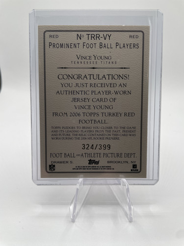 2006 Topps Turkey Red Vince Young Relics 399 #TRR VY Rookie (2).1