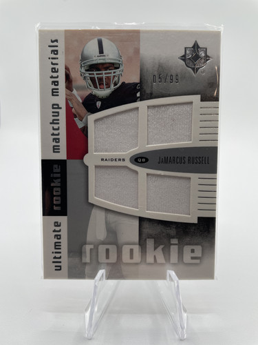 2007 Ultimate Collection Jamarcus Russell Brady Quinn Rookie Material Patch 99 (2).1