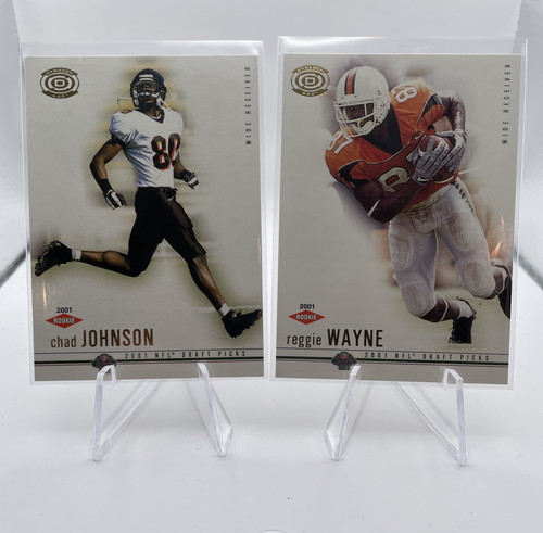 2001 Pacific Dynagon Chad Johnson #118 + Reggie Wayne #126 Rookie Set (1).1