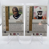 2001 Pacific Dynagon Chad Johnson #118 + Reggie Wayne #126 Rookie Set (2)