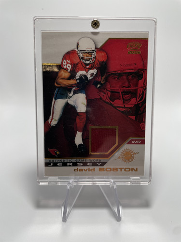 2002 Pacific Trading David Boston Game Worn Patch #1 Arizona Cardinals (1).1