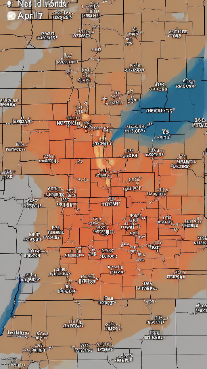Heat index forecast on Monday, April 6