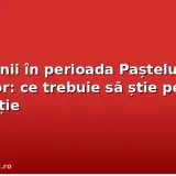 Cetățenii în perioada Paștelui și Floriilor: ce trebuie să știe pentru protecție