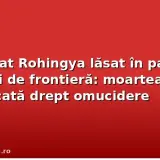 Refugiat Rohingya lăsat în parcare de agenții de frontieră: moartea clasificată drept omucidere