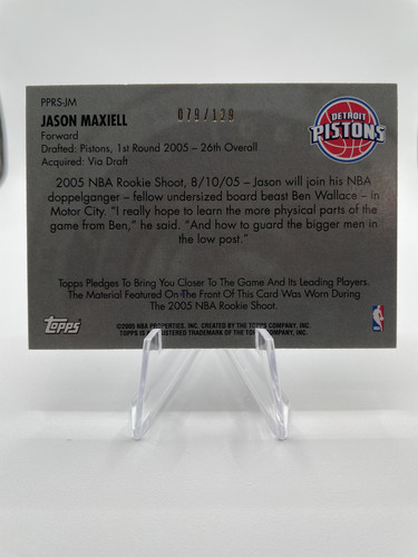 2005 06 Topps Jason Maxiell Picture Perfect Rookie Patch 129 (2).1