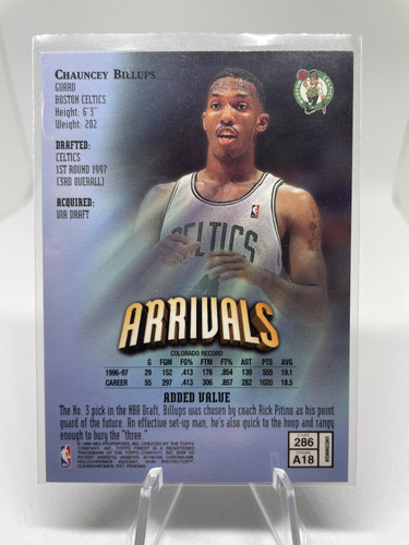 1997 98 Topps Finest Uncommon Chauncey Billups Rookie SP #286 (2).1