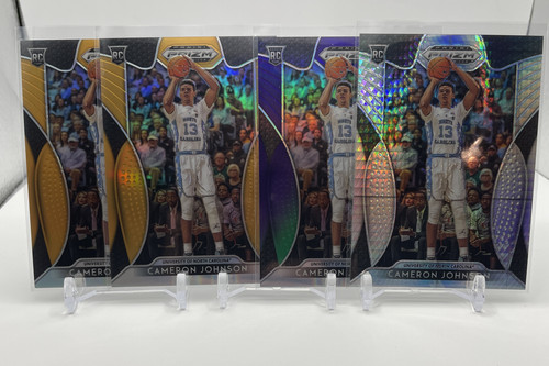 2019 20 Panini Prizm DP Cameron Johnson Hyper 75 Orange 149 Rookie Set (x4) (1).1