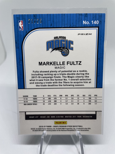2019 20 Panini NBA Hoops Premium Stock Markelle Fultz Pink Prizm 25 (2).1