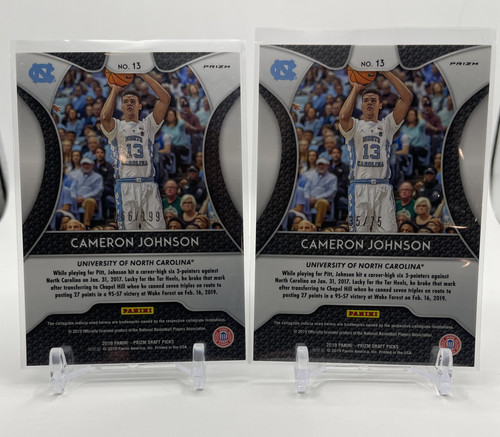 2019 20 Panini Prizm DP Cameron Johnson Hyper 75 Orange 149 Rookie Set (x4) (3).1