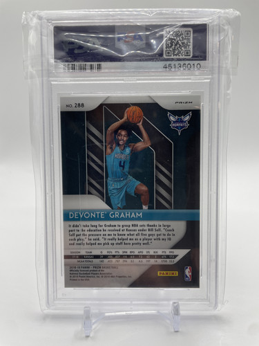2018 19 Panini Prizm Devonte' Graham Silver Prizm Rookie #288 PSA 9 Mint (2).1
