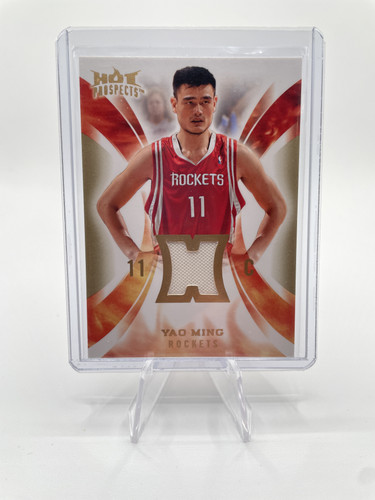 2008 09 Fleer Hot Prospects Yao Ming Hot Materials Game Used Patch HM YM (1).1