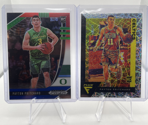2020 21 Panini Flux Payton Pritchard Lazer Rookie SP + Panini Prizm RWB Prizm SP (1).1