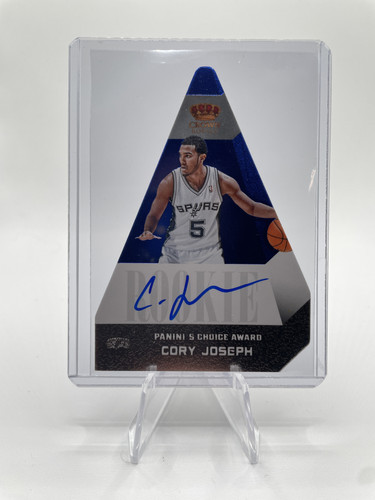 2012 13 Panini Crown Royale Corey Joseph Rookie On Card Auto Die Cut SP 49 (1).1