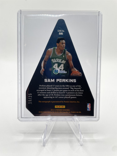 2012 13 Panini Crown Royale Sam Perkins Choice Award Die Cut Auto SP 25 #86 (2).1