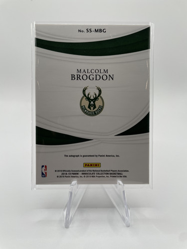 2018 19 Panini Immaculate Collection Malcolm Brogdon Shadowbox Auto 99 (2).1