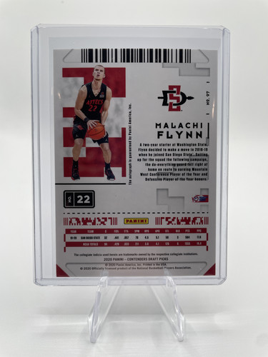 2020 21 Panini Contenders Malachi Flynn Prospect Ticket Rookie Auto #22 (2).1