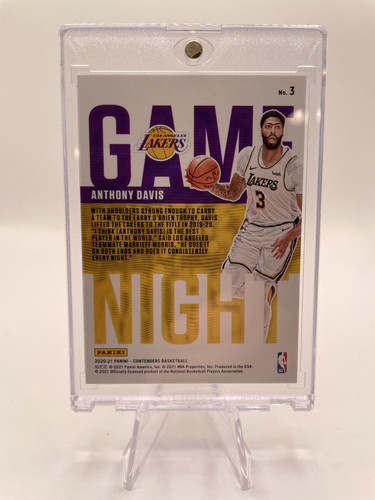 2020 21 Panini Contenders Anthony Davis Game Night Orange Cracked Ice SP 25 (2).1