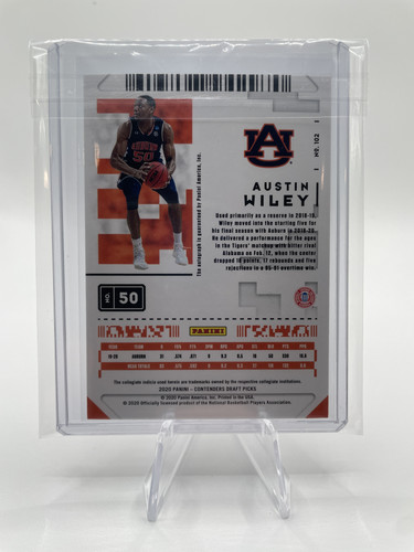2020 21 Panini Contenders Austin Wiley Prospect Ticket Rookie Auto #50 (2).1