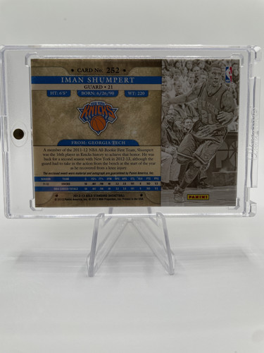 2012 Panini Gold Standard Iman Shumpert Rookie Patch Auto #252 (2).1