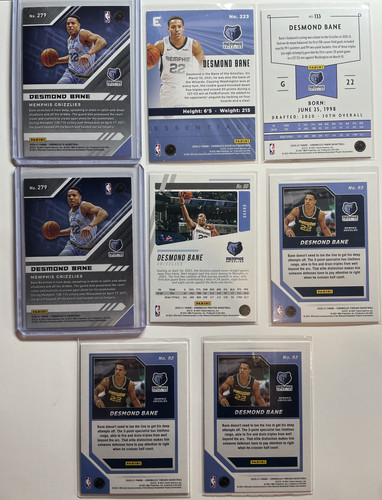 2020 21 Panini Chronicles Desmond Bane XR Holo + Essentials Rookie Set (x8) (2).1