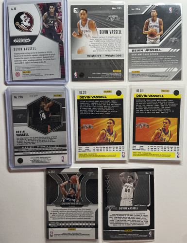 2020 21 Panini Mosaic Devin Vassell Orange Prizm + RWB Prizm + SP Rookie Set (9).1