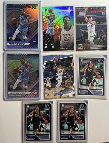 2020 21 Panini Chronicles Desmond Bane XR Holo + Essentials Rookie Set (x8) (1).1