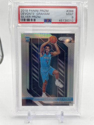 2018 19 Panini Prizm Devonte' Graham Silver Prizm Rookie #288 PSA 9 Mint (1).1