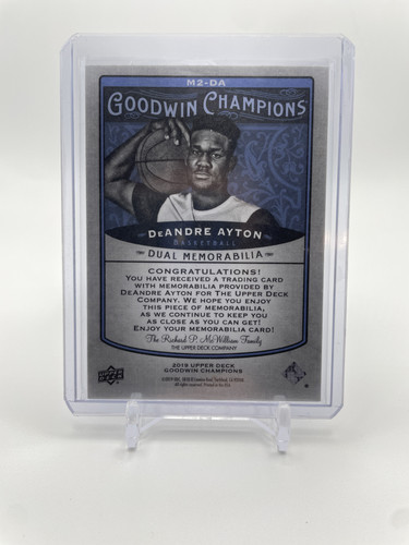 2019 Upper Deck Goodwin Champions DeAndre Ayton Dual Memorabilia Patch (2).1