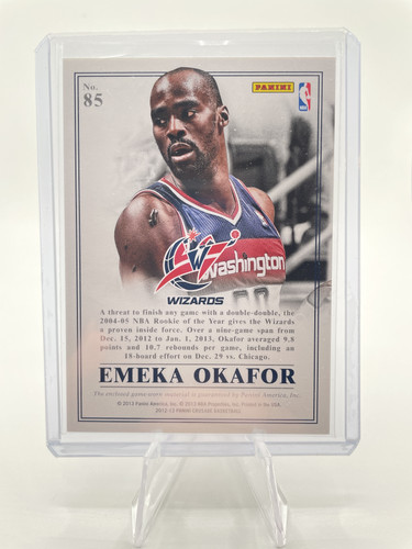 2012 13 Panini Crusade Emeka Okafor Majestic SP Patch #85 (2).1
