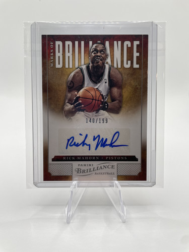 2012 13 Panini Brilliance Rick Mahorn Auto Marks Of Brilliance Auto SP 199 #52 (1).1