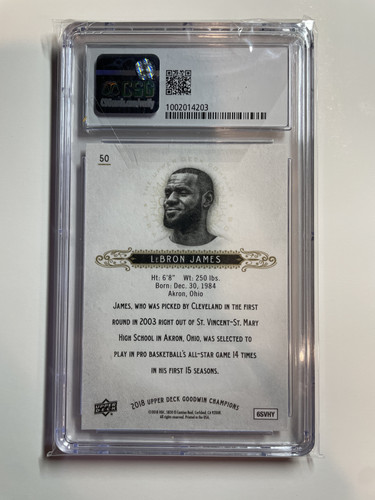 2018 Upper Deck Goodwin Champions #50 LeBron James CSG 9.5 Mint (2).1